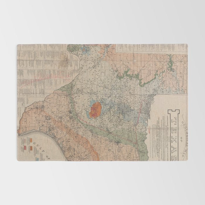 Vintage Geological Map of Texas (1920) Rug Gallery Image 2
