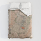 Vintage Geological Map of Texas (1920) Duvet Cover Gallery Image 6