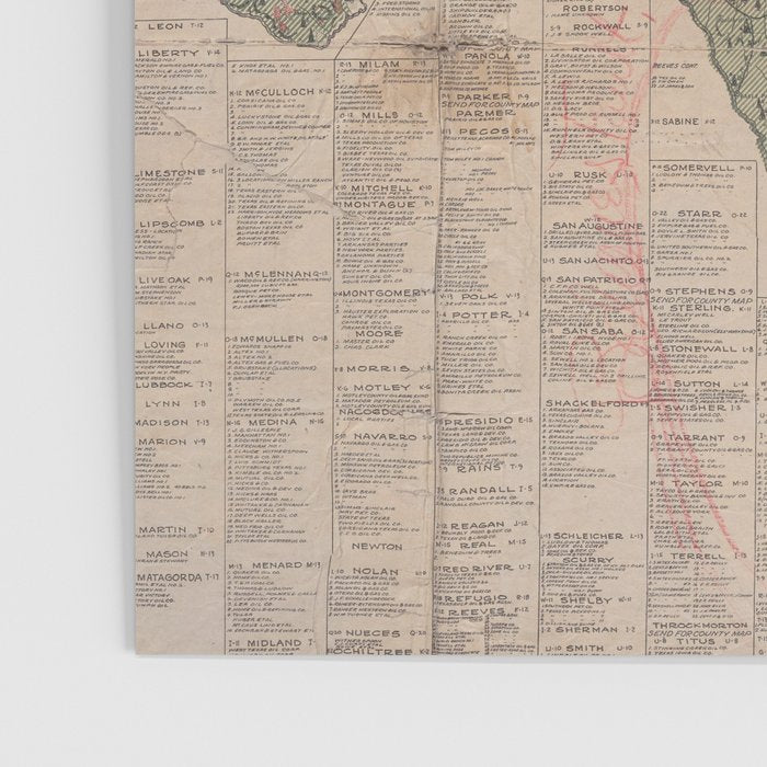 Vintage Geological Map of Texas (1920) Poster Gallery Image 3