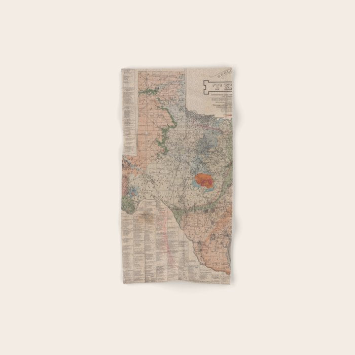 Vintage Geological Map of Texas (1920) Towels Gallery Image 1