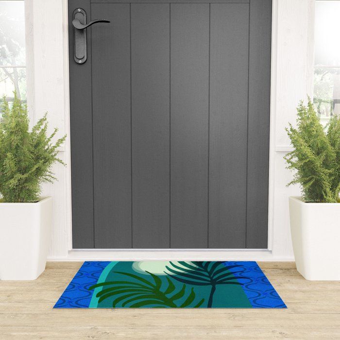 Gothic Tropics Night Scene Welcome Mat Gallery Image 3
