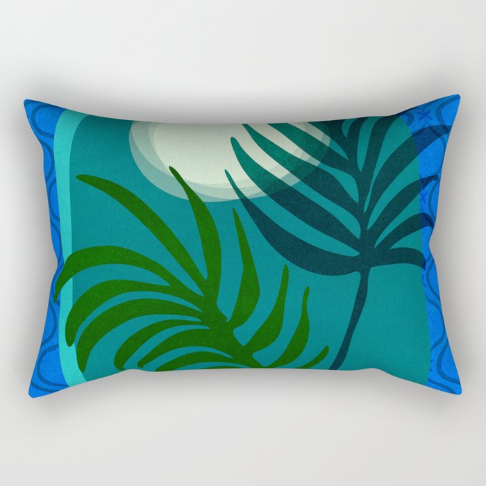 Gothic Tropics Night Scene Rectangular Pillow Gallery Image 2