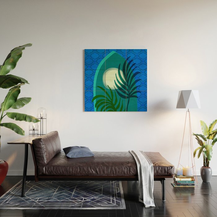 Gothic Tropics Night Scene Wood Wall Art Gallery Image 2