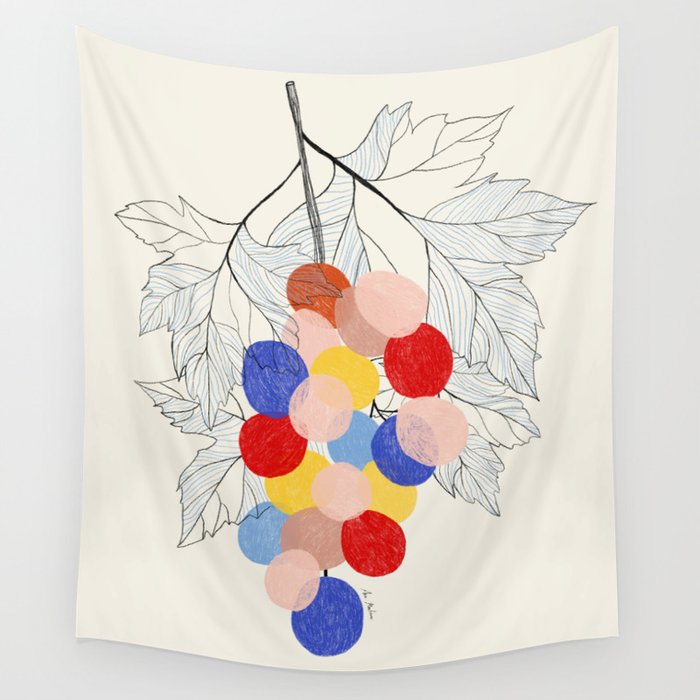 Bunch of grapes Fruit Wall Tapestry Gallery Image 4