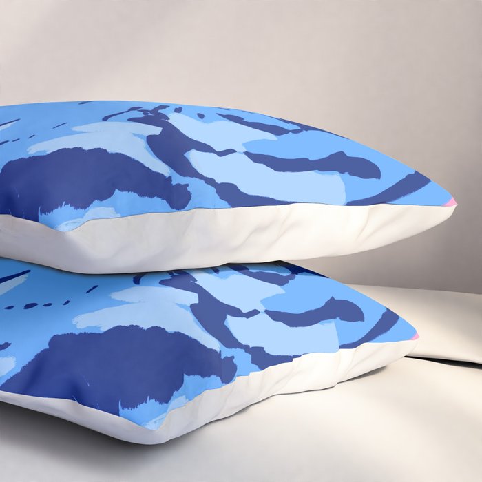 Tiger Blue & Pink Pillow Sham Gallery Image 3