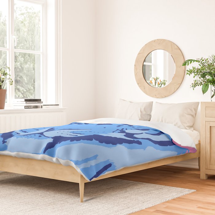 Tiger Blue & Pink Duvet Cover Gallery Image 2