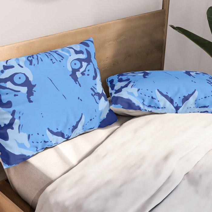 Tiger Blue & Pink Pillow Sham Gallery Image 2