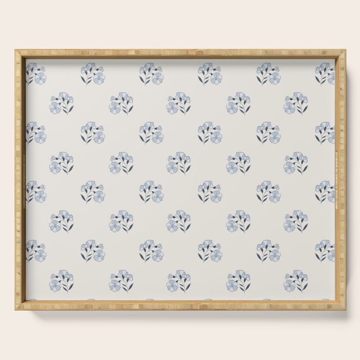 Floral Block Print Serving Tray Gallery Image 1