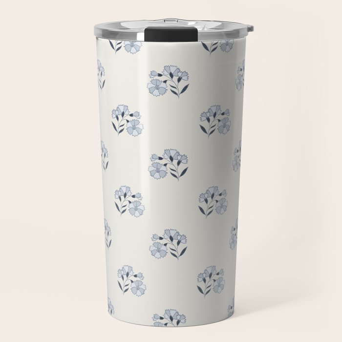 Floral Block Print Travel Mug Gallery Image 1