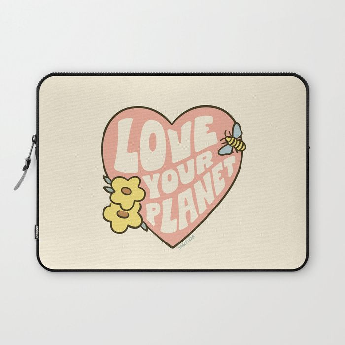 LOVE YOUR PLANET Laptop Sleeve Gallery Image 1