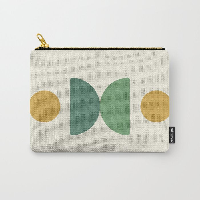Half-circle Balance - Green Gold Carry All Pouch Gallery Image 1