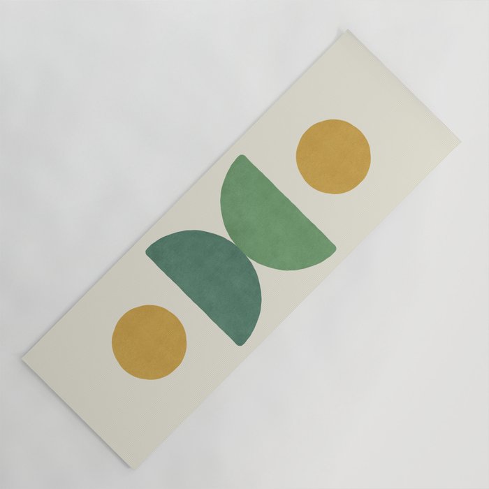 Half-circle Balance - Green Gold Yoga Mat Gallery Image 1