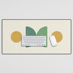 Half-circle Balance - Green Gold Desk Mat Gallery Image 1