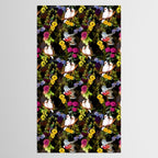 Vintage & Shabby Chic - Tropical Night Bird Flower Garden Tablecloth Gallery Image 2