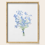 blue forget me not bouquet 2020 Serving Tray Gallery Image 1