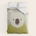 Whimsy Koala, Animal Portrait Comforter Gallery Image 6