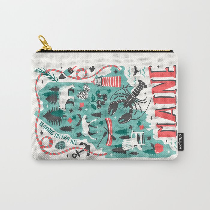 Maine Map Carry All Pouch Gallery Image 1