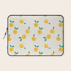 Sunny Mediterranean Lemon Pattern  Summer Coastal Vibes Laptop Sleeve Gallery Image 1