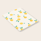 Sunny Mediterranean Lemon Pattern  Summer Coastal Vibes Notebook Gallery Image 2