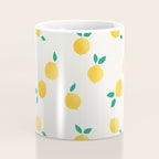 Sunny Mediterranean Lemon Pattern  Summer Coastal Vibes Coffee Mug Gallery Image 4