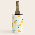 Sunny Mediterranean Lemon Pattern  Summer Coastal Vibes Wine Chiller Gallery Image 2