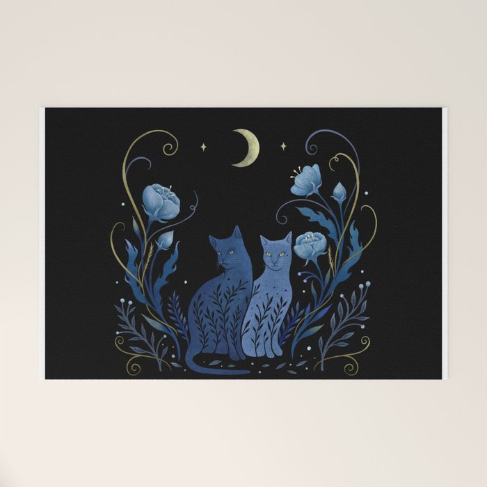 Two Cats Welcome Mat Gallery Image 1
