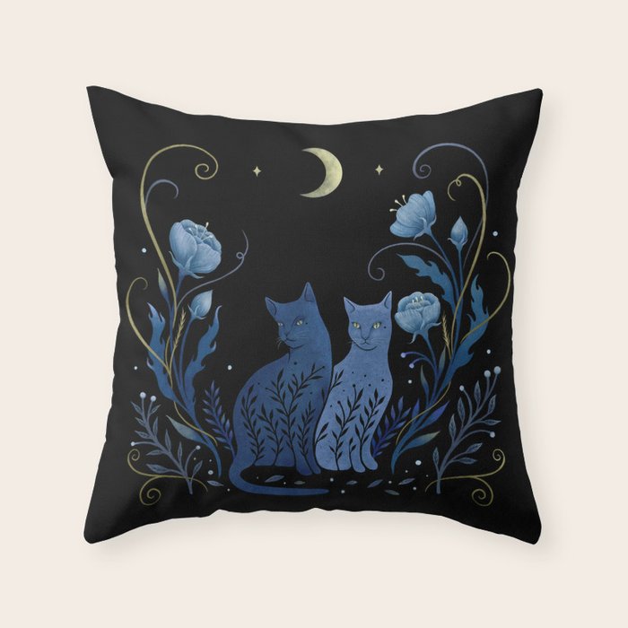 Two Cats Throw Pillow Gallery Image 6