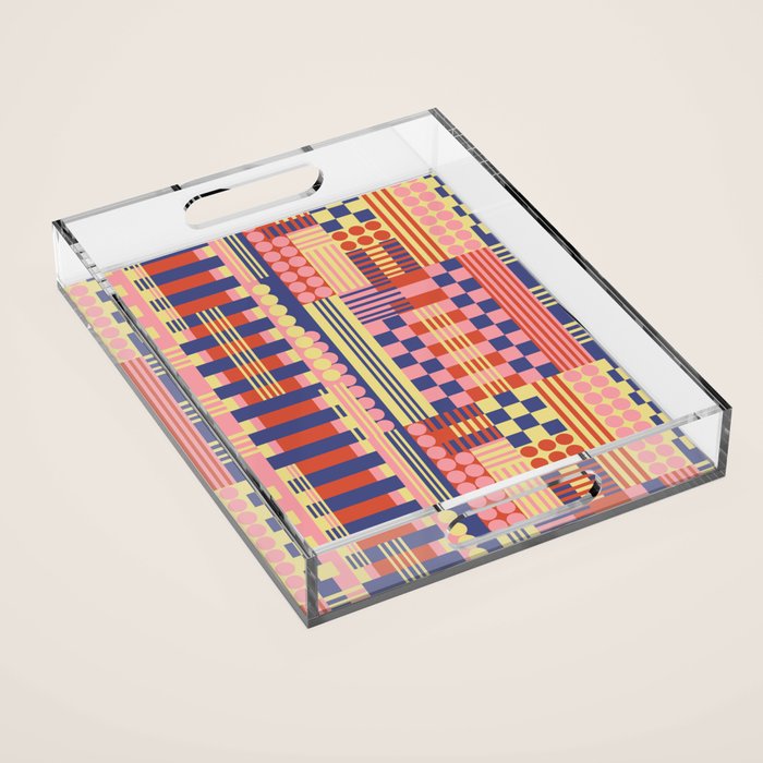 Geometric Composition Colorful Acrylic Tray Gallery Image 1