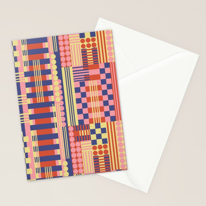 Geometric Composition Colorful Stationery Card Gallery Image 2
