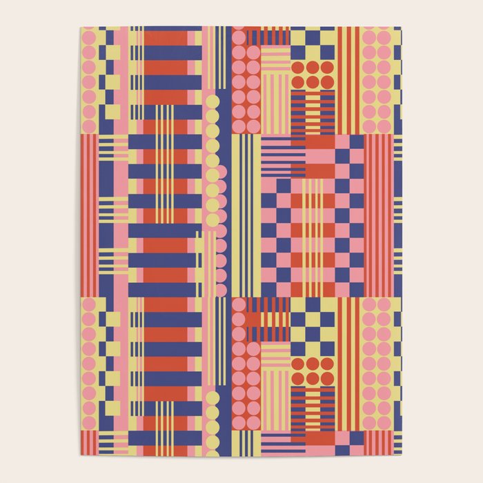 Geometric Composition Colorful Poster Gallery Image 1