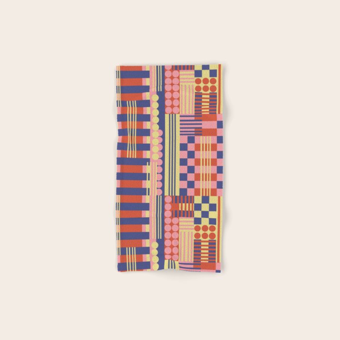 Geometric Composition Colorful Bath Towel Gallery Image 1