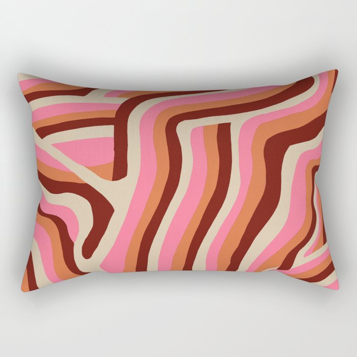 neon pink retro zebra Rectangular Pillow Gallery Image 2