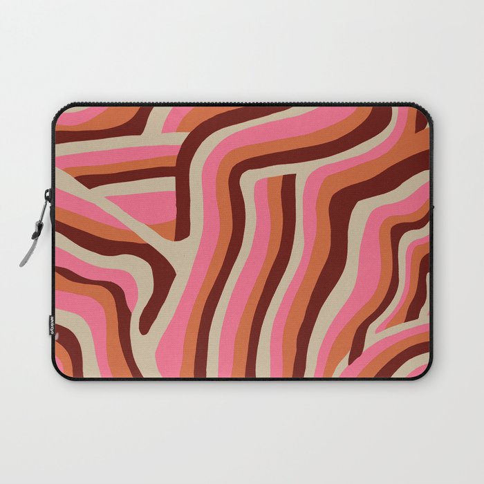 neon pink retro zebra Laptop Sleeve Gallery Image 1