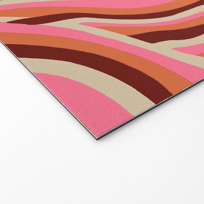 neon pink retro zebra Welcome Mat Gallery Image 2