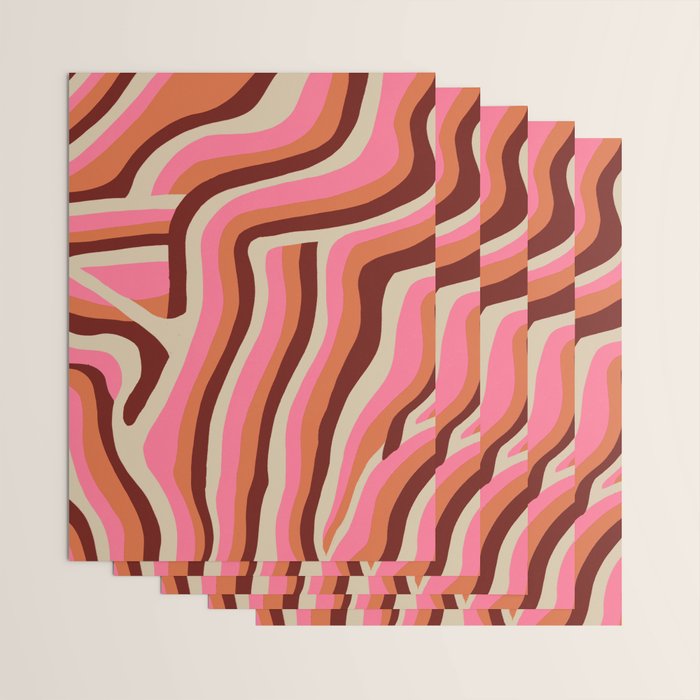 neon pink retro zebra Wrapping Paper Gallery Image 3