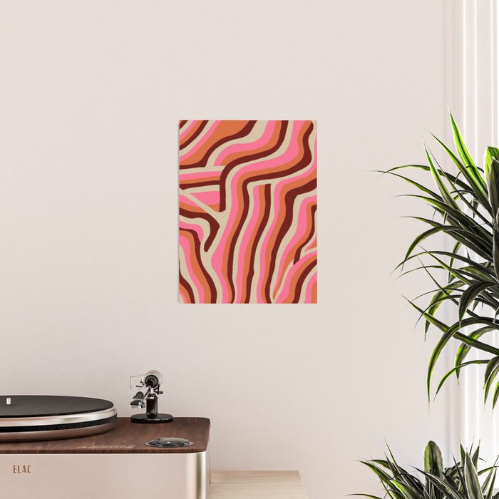 neon pink retro zebra Poster Gallery Image 2