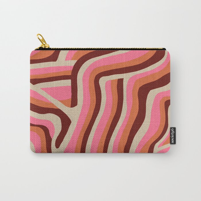 neon pink retro zebra Carry All Pouch Gallery Image 1
