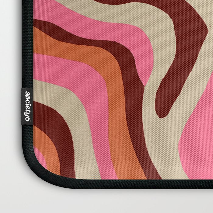 neon pink retro zebra Laptop Sleeve Gallery Image 3
