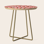 neon pink retro zebra Side Table Gallery Image 1
