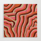 neon pink retro zebra Wood Wall Art Gallery Image 1
