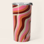 neon pink retro zebra Travel Mug Gallery Image 2