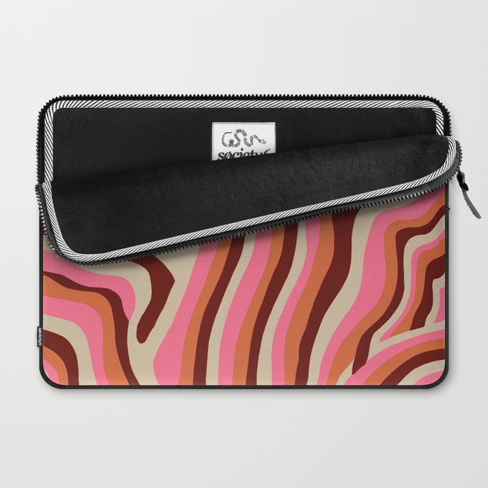 neon pink retro zebra Laptop Sleeve Gallery Image 2