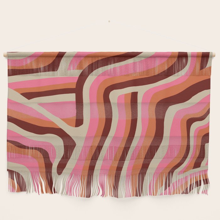 neon pink retro zebra Wall Hanging Gallery Image 1