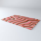 neon pink retro zebra Rug Gallery Image 3