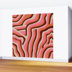 neon pink retro zebra Wall Mural Gallery Image 2