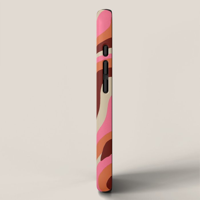 neon pink retro zebra iPhone Case Gallery Image 2