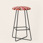 neon pink retro zebra Stool Gallery Image 1