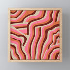 neon pink retro zebra Mini Art Print Gallery Image 1