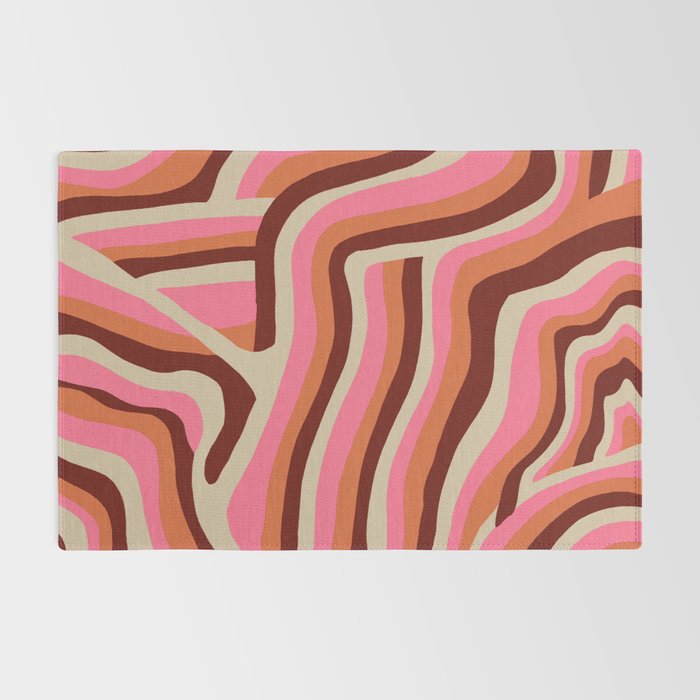 neon pink retro zebra Rug Gallery Image 2