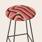 neon pink retro zebra Stool Gallery Image 2